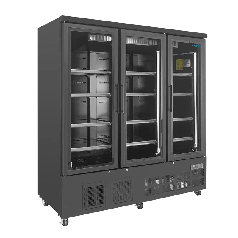 Polar G-Serie Gefrierschrank 1156 Liter mit Glastür, 3-türig, schwarz