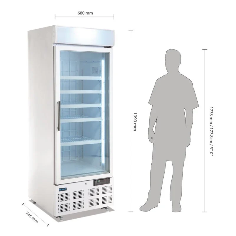 Polar G-Serie Gefrierschrank 412 Liter mit Glastür, weiß - Image 5