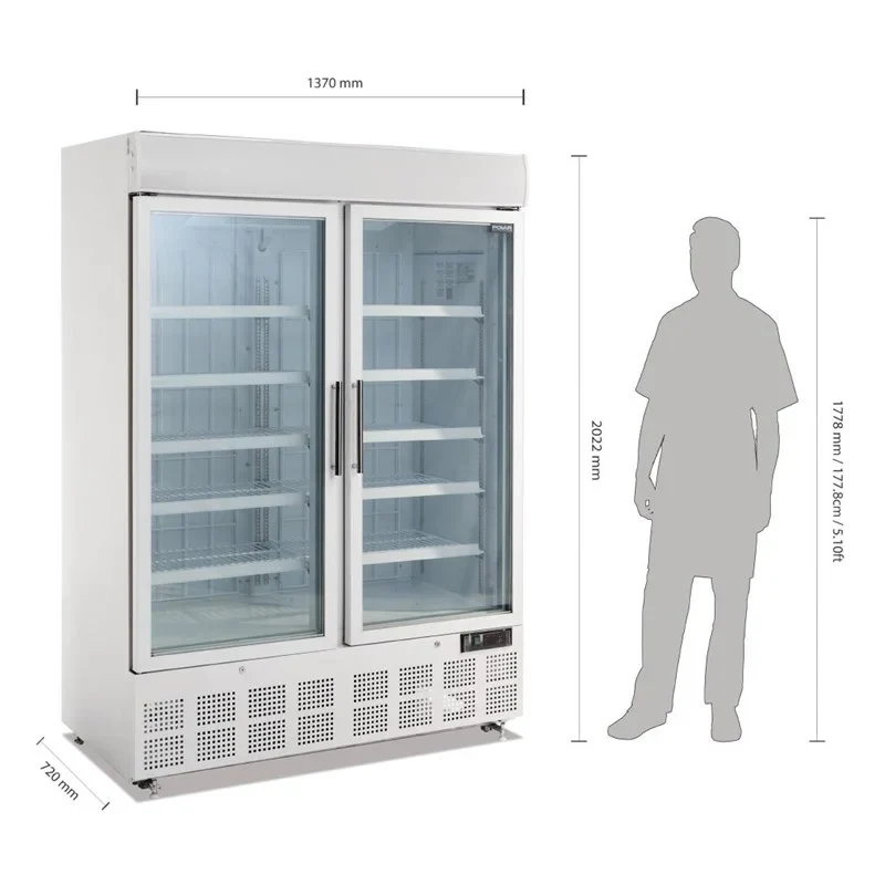 Polar G-Serie Gefrierschrank 920 Liter mit Glastür, weiß - Image 2