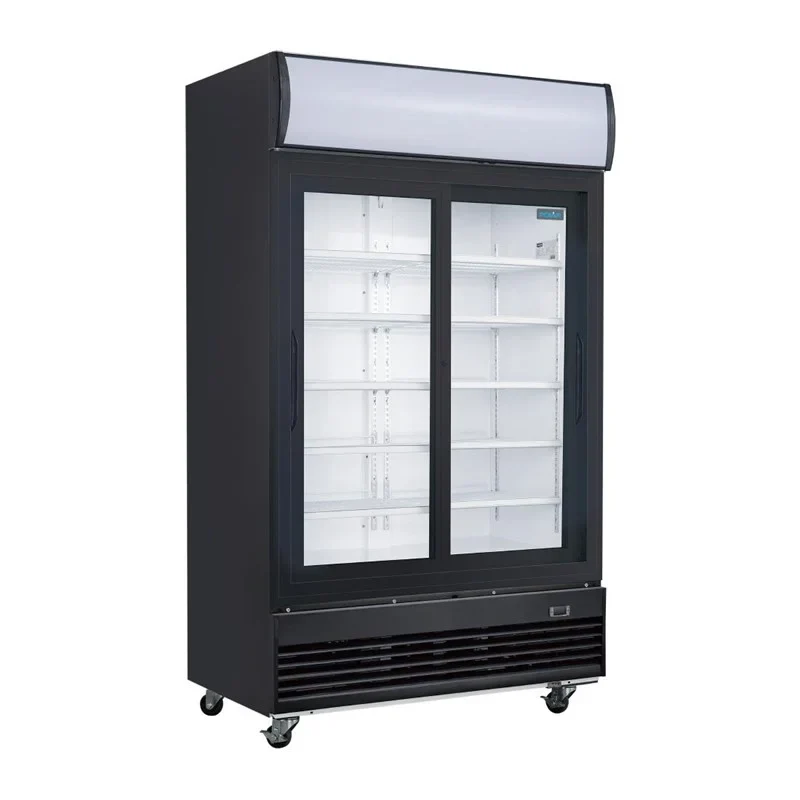 Polar G-Serie Getränkekühlschrank 950 Liter mit 2 Schiebetüren, schwarz