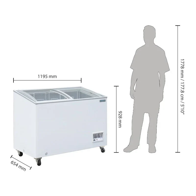 Polar G-Serie Tiefkühltruhe 270 Liter mit Glasschiebedeckel - Image 2