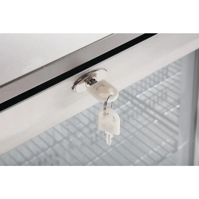 Polar Serie G Edelstahl Barkühlschrank mit 2 Klapptüren 208L - Image 6