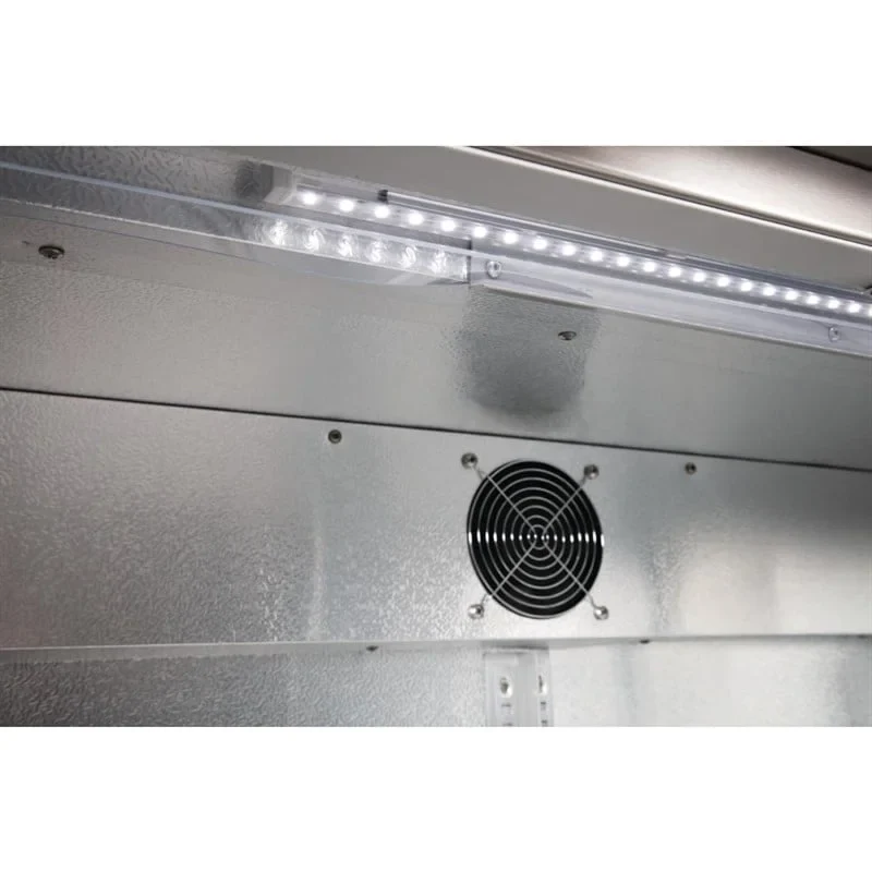 Polar Serie G Edelstahl Barkühlschrank mit 2 Klapptüren 208L - Image 9