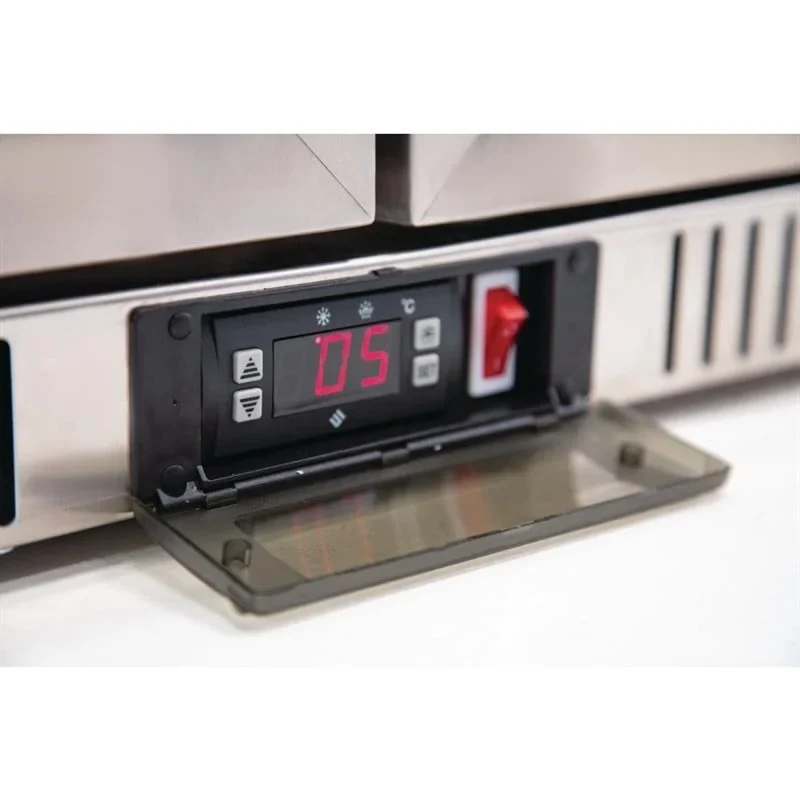 Polar Serie G Edelstahl Barkühlschrank mit 3 Klapptüren 330L - Image 3