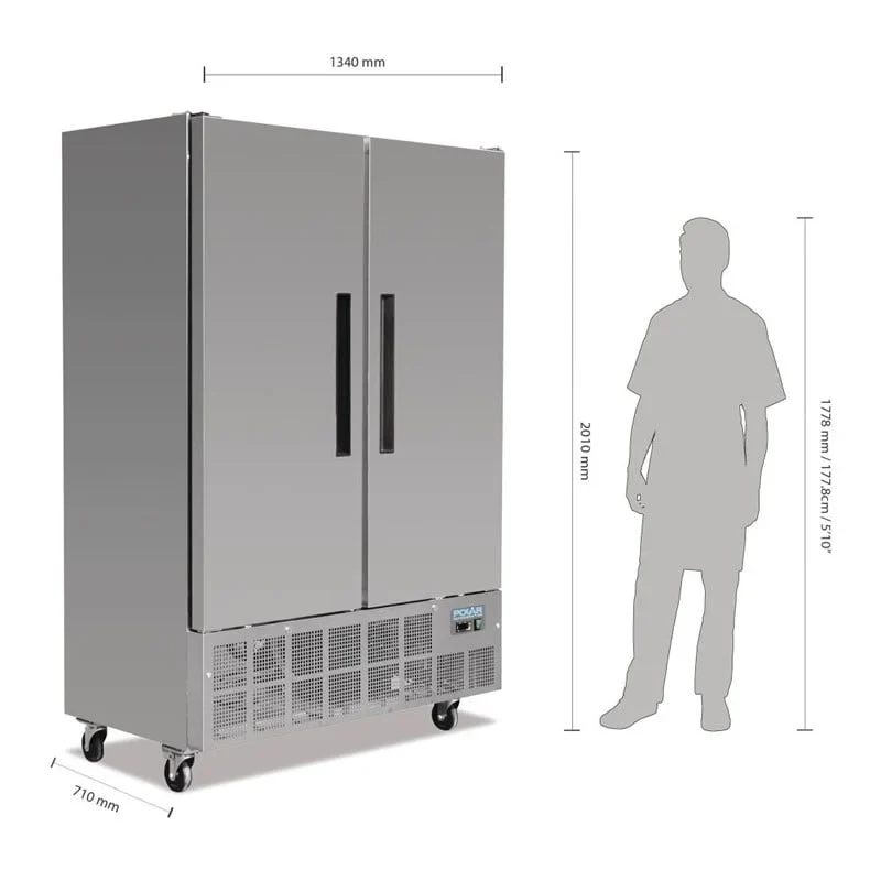Polar Serie G Slimline Gefrierschrank Edelstahl 960L - Image 4