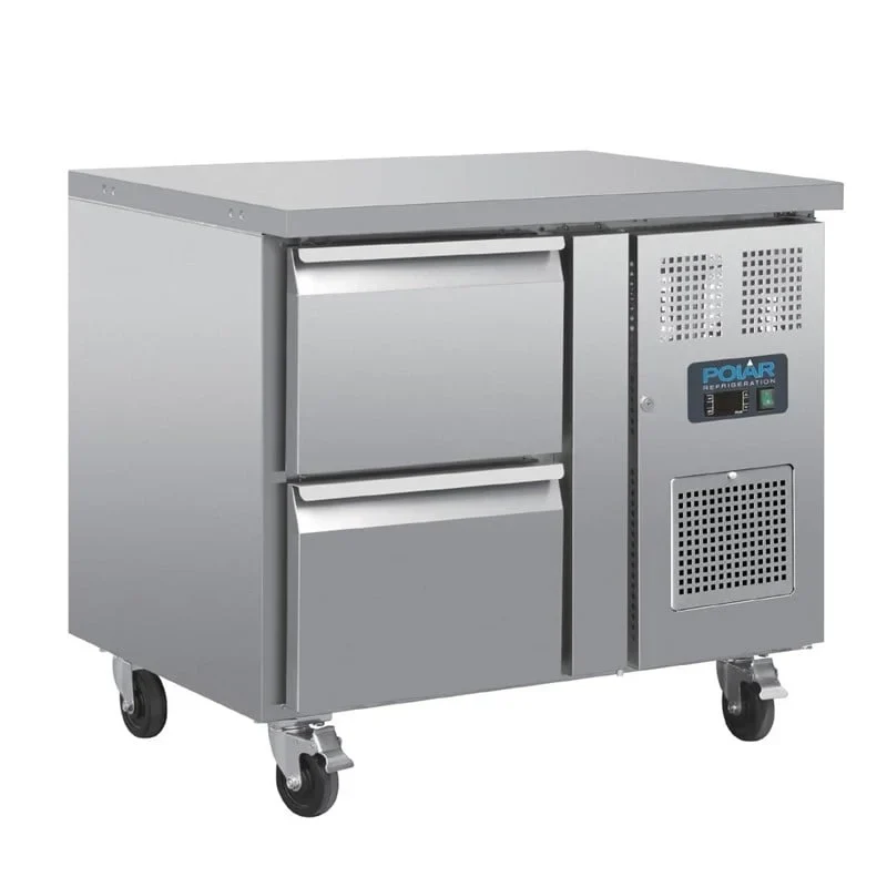 Polar Serie U GN-Kühltisch mit 2 Schubladen 124L - Image 3
