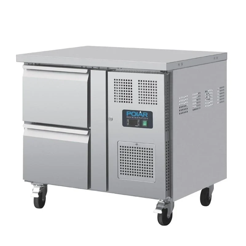 Polar Serie U GN-Kühltisch mit 2 Schubladen 124L - Image 6