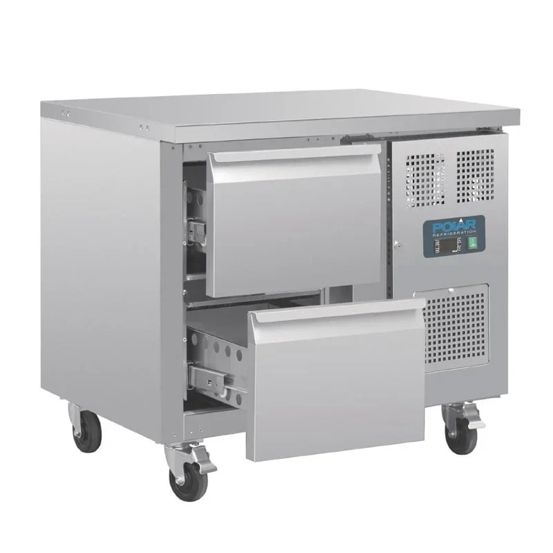 Polar Serie U GN-Kühltisch mit 2 Schubladen 124L - Image 7