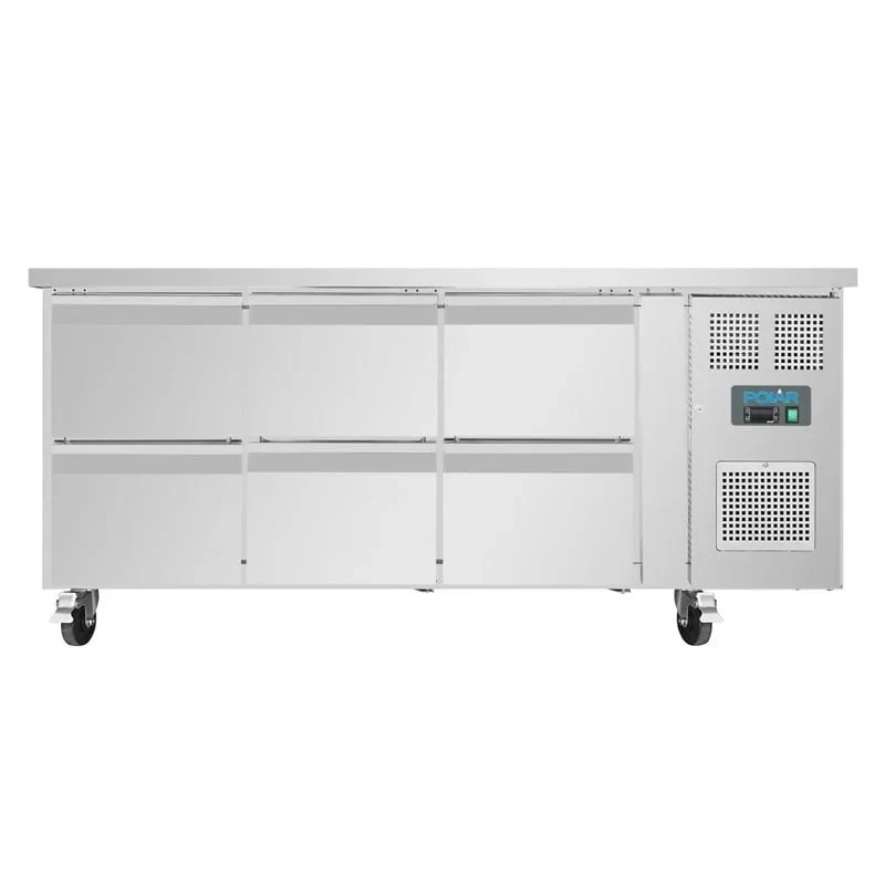 Polar Serie U GN-Kühltisch mit 6 Schubladen 465L - Image 11