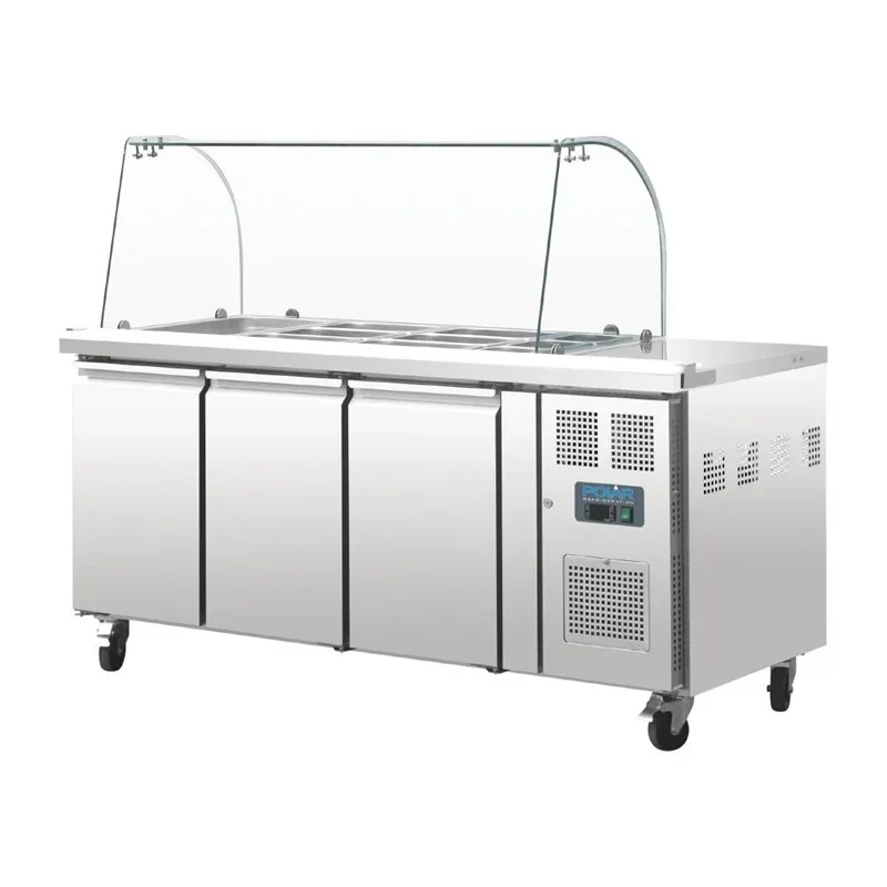 Polar U-Serie 3-türige GN-Saladette mit Schutzhaube - Image 2