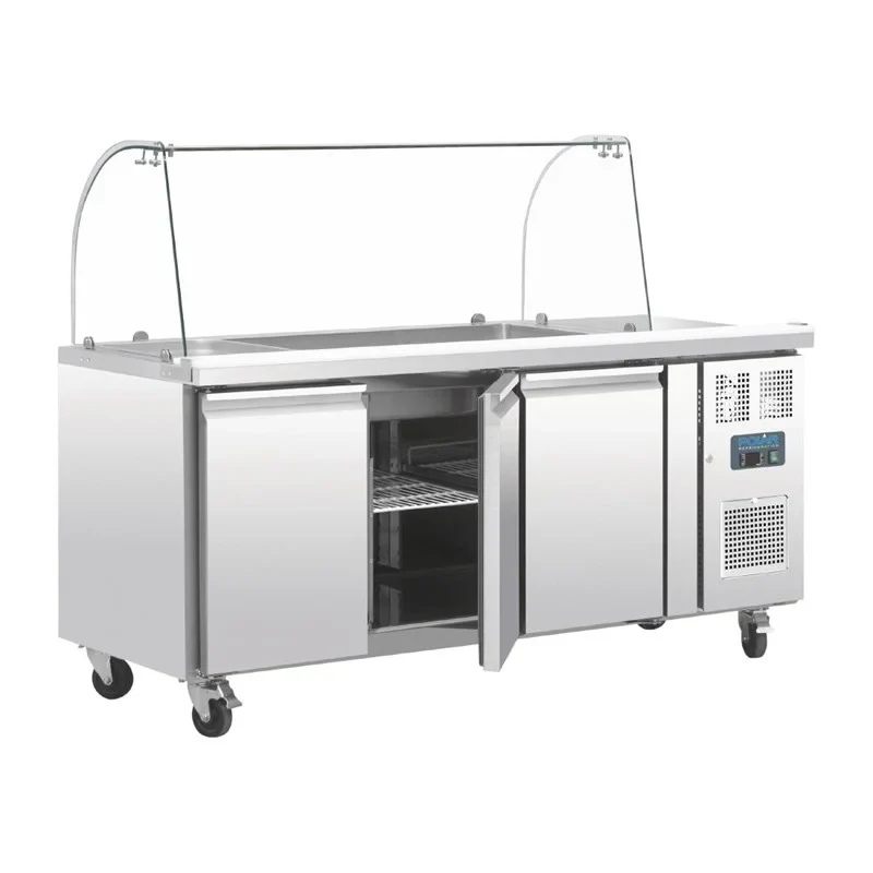 Polar U-Serie 3-türige GN-Saladette mit Schutzhaube - Image 3