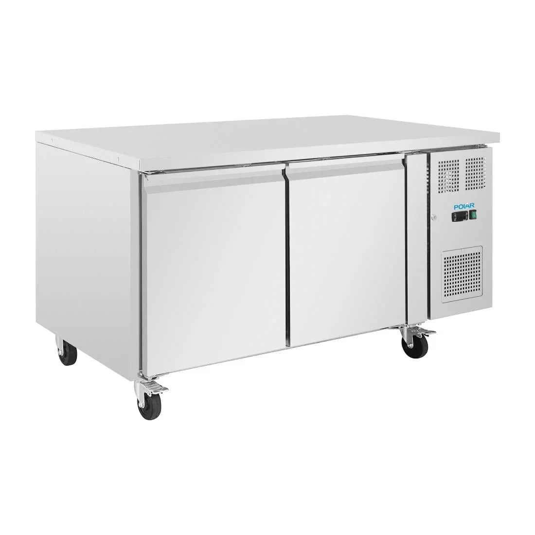 Polar U-Serie Bäckerei-Kühltisch EN 60x40 2 Türen 427 Liter auf Rollen - Image 2