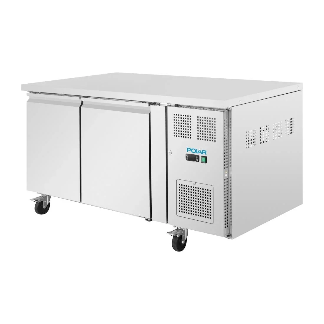 Polar U-Serie Bäckerei-Kühltisch EN 60x40 2 Türen 427 Liter auf Rollen - Image 9