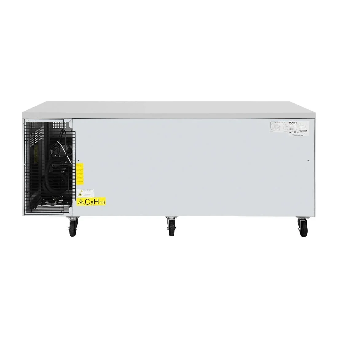 Polar U-Serie Bäckerei-Kühltisch EN 60x40 3 Türen 634 Liter auf Rollen - Image 5