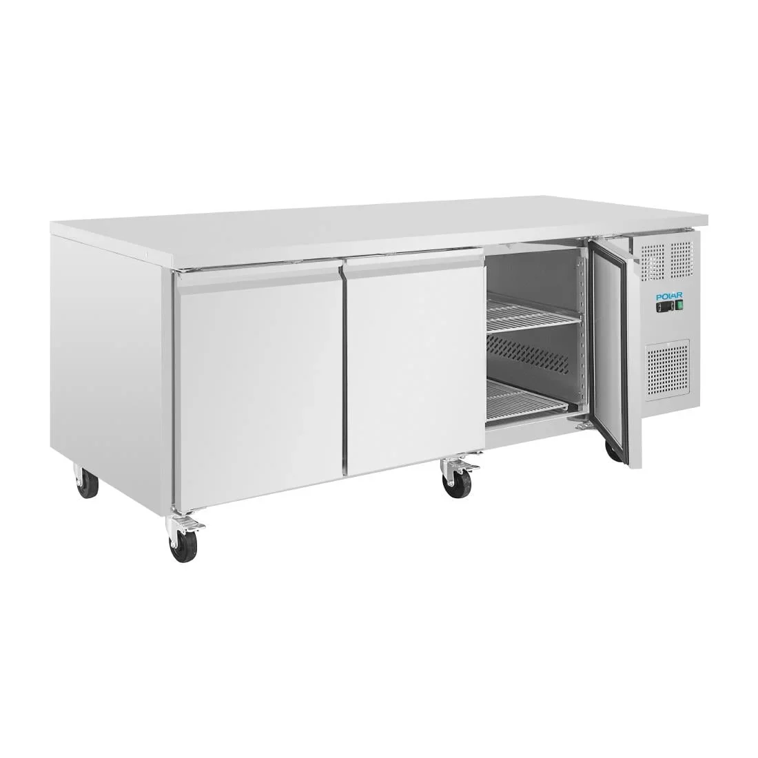 Polar U-Serie Bäckerei-Kühltisch EN 60x40 3 Türen 634 Liter auf Rollen - Image 6