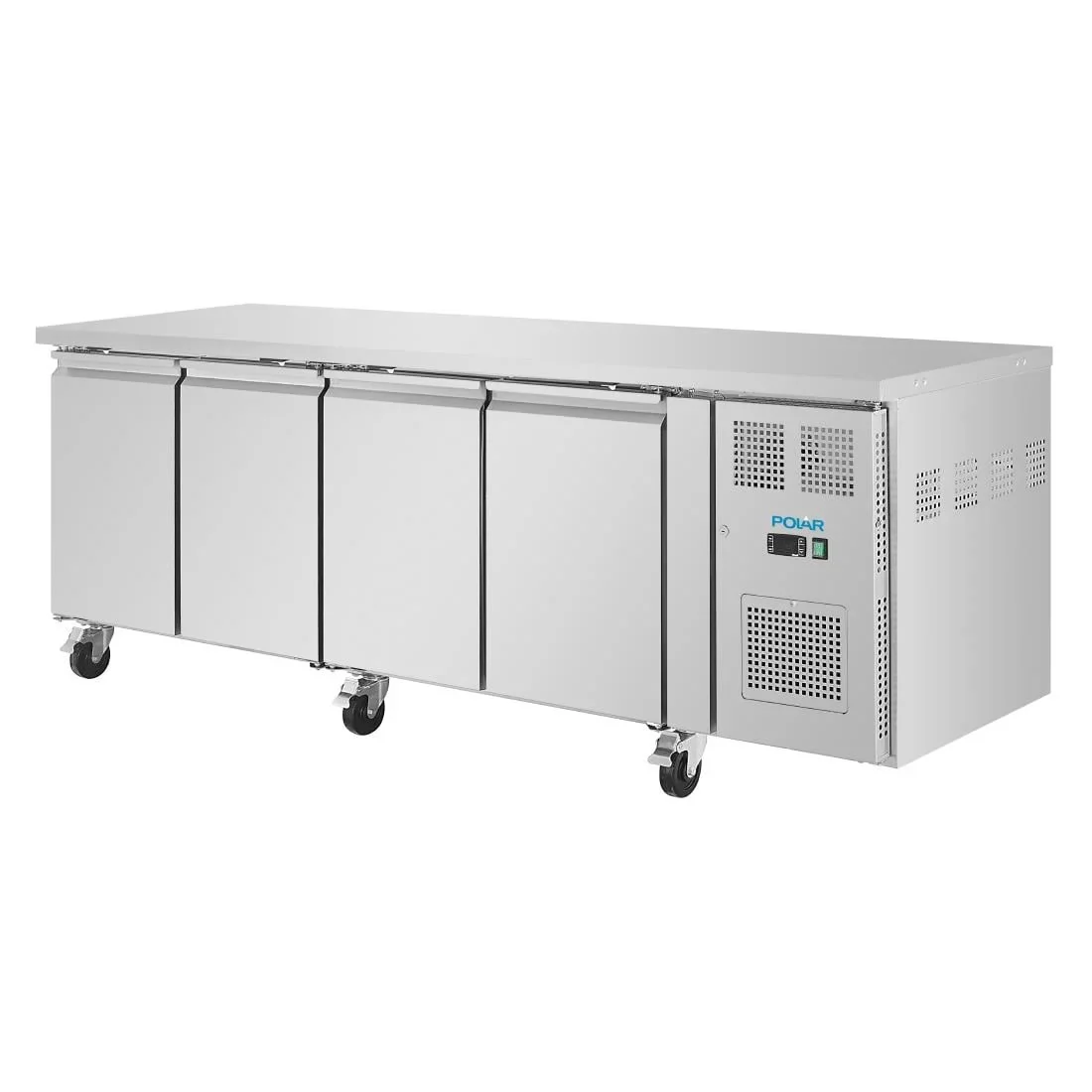 Polar U-Serie Kühltisch 4 Türen 553 Liter auf Rollen - Image 2