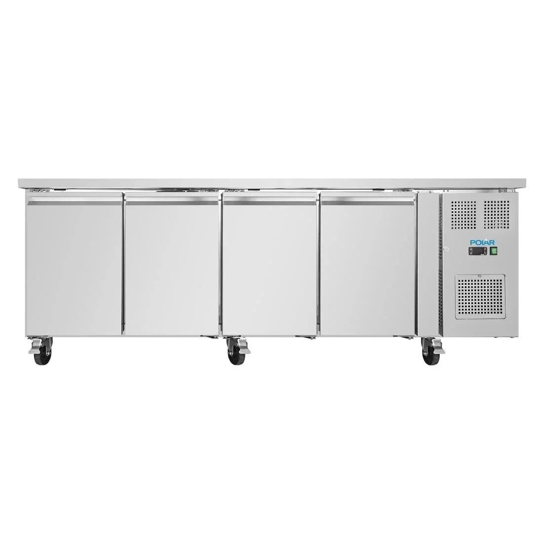 Polar U-Serie Kühltisch 4 Türen 553 Liter auf Rollen - Image 3