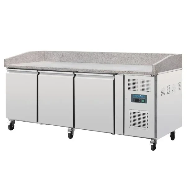 Polar U-Series Pizzatisch 3 Türen mit Granitplatte 643 Liter auf Rollen - Image 14