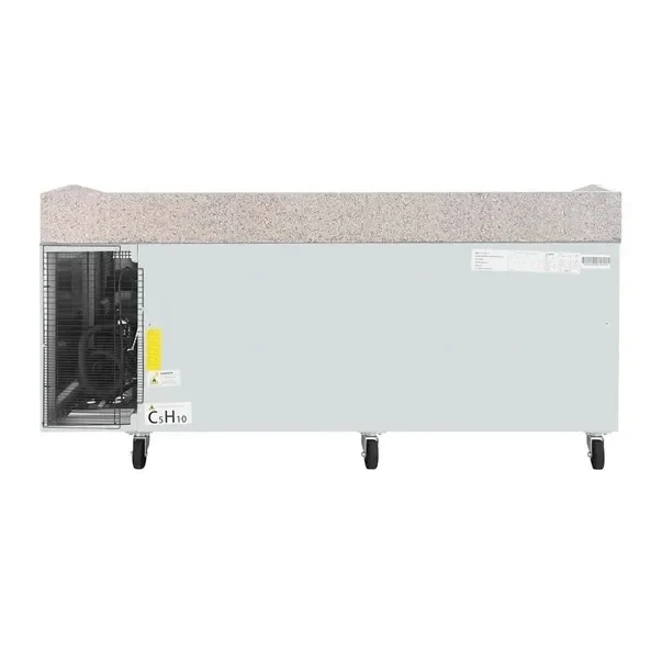 Polar U-Series Pizzatisch 3 Türen mit Granitplatte 643 Liter auf Rollen - Image 6