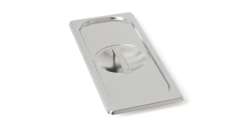 Rieber Edelstahl GN-Deckel GN 2/8 Standard mit Griffmulde, Mod. 281