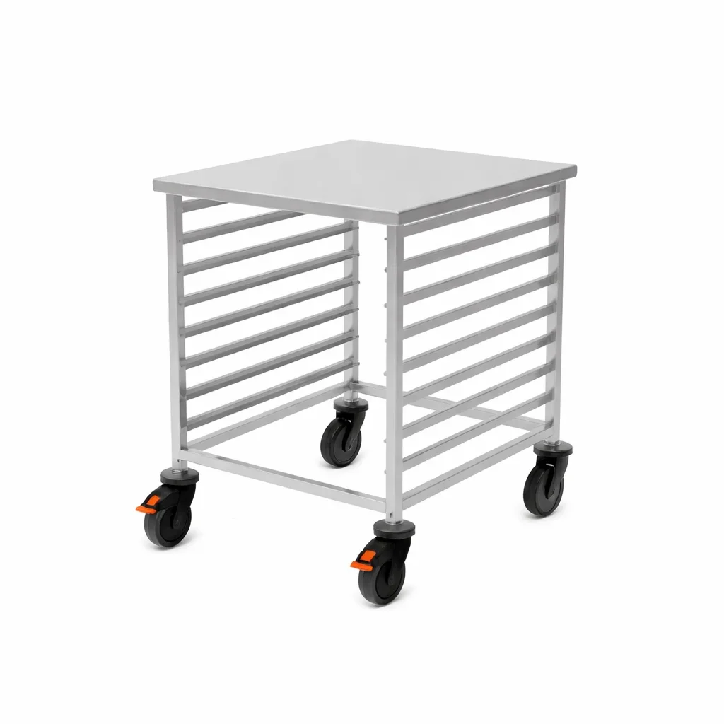 Rieber GN-Regalwagen 2/1 niedrig mit Abweiserrollen