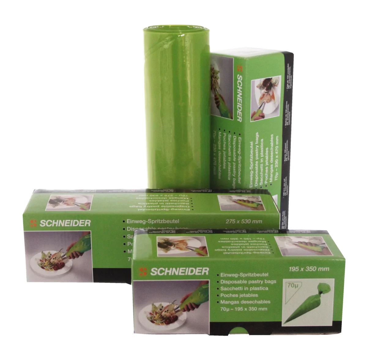 Schneider Einweg-Spritzbeutel Eco mit geschlossener Spitze 470 x 230 mm,- 100 Stk. - Image 2