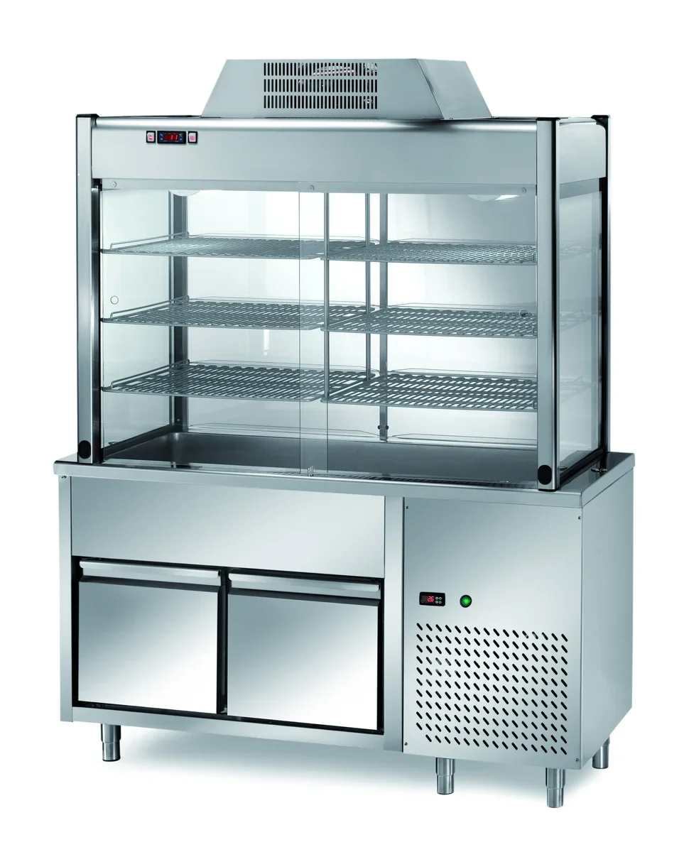 Selbstbedienungskühlvirtrine PROFI mit zwei Schubladen 1200x700x2000 - 3x GN 1/1