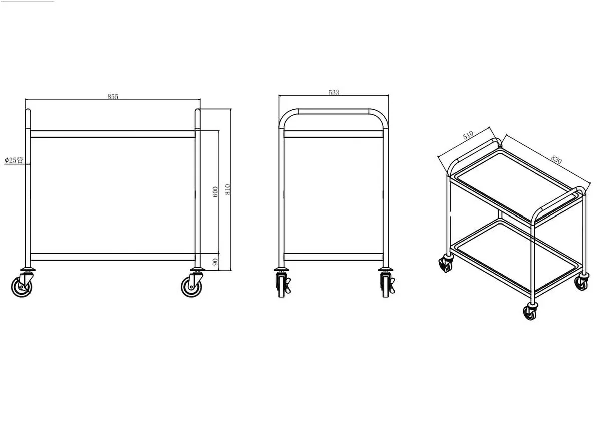 Servier- und Transportwagen Basic 2 - Image 2