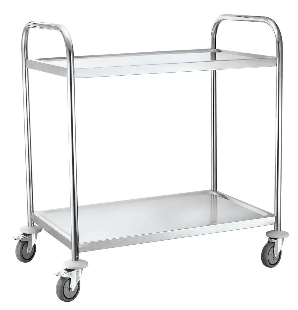 Servierwagen Edelstahl - 910 x 590 x 950 mit 2 Borde - Image 2
