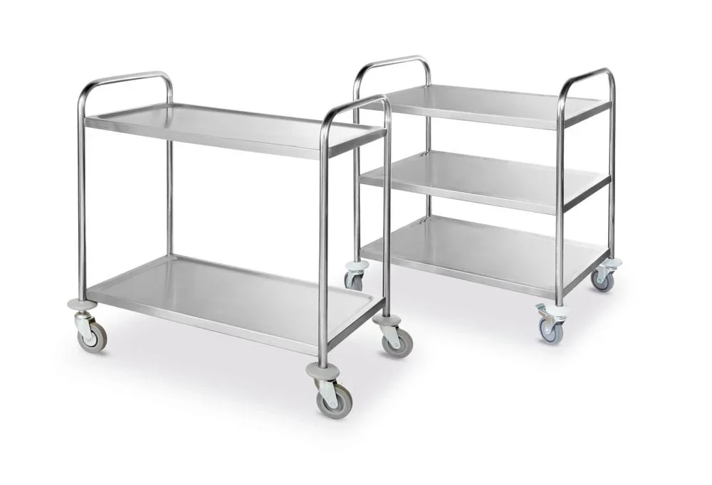 Servierwagen Edelstahl - 910 x 590 x 950 mit 2 Borde - Image 3