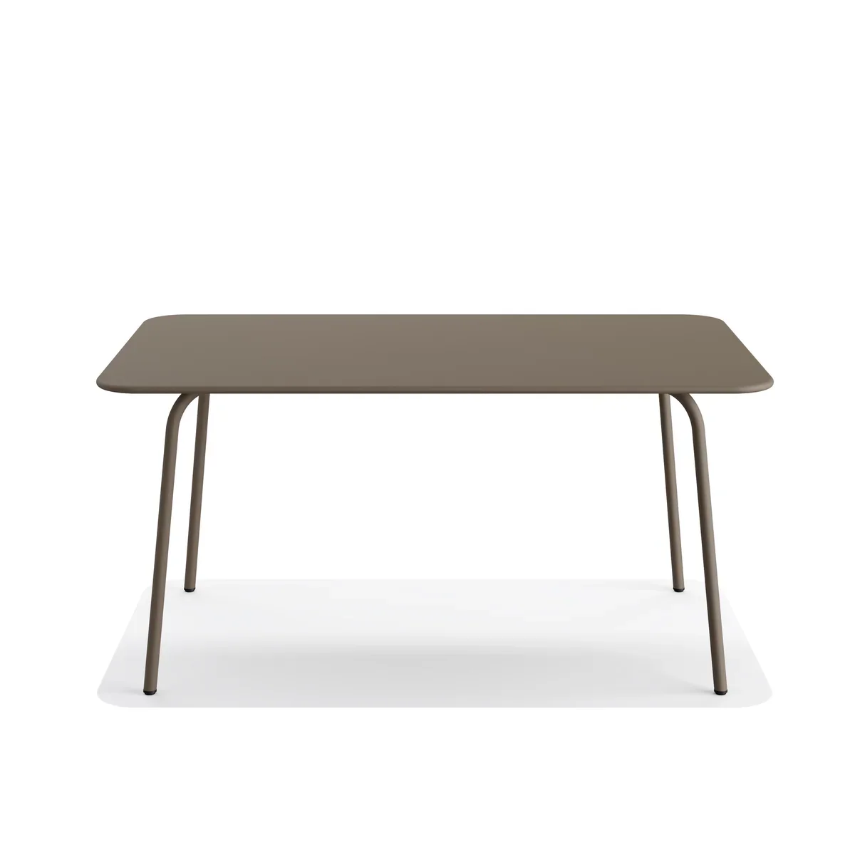 Feros Shine Gartentisch Stahl Rechteck – Cappuccino - Image 2
