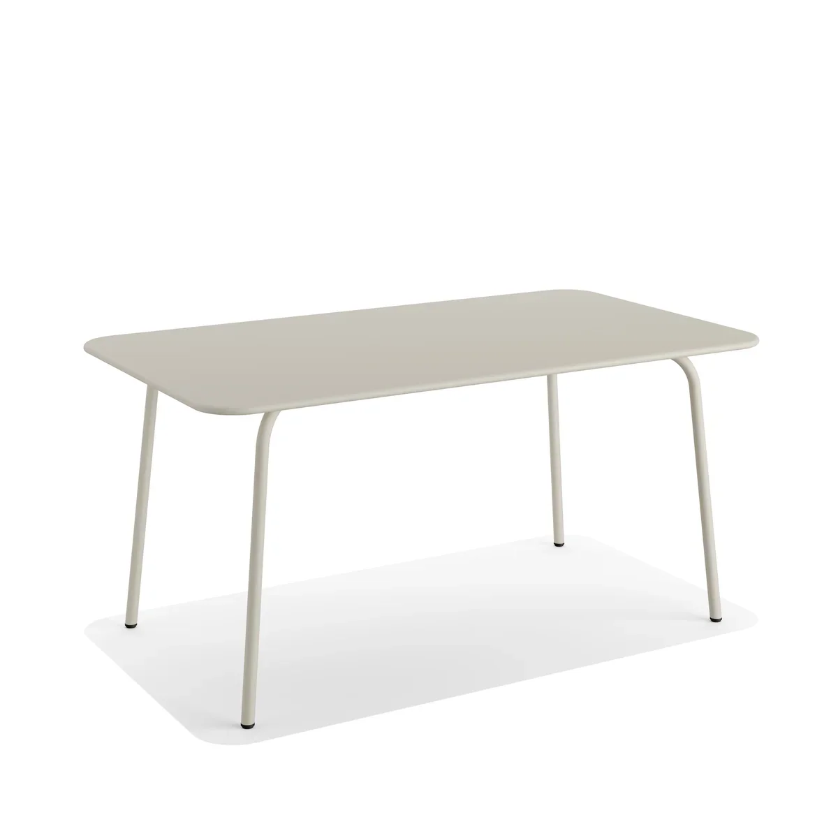 Feros Shine Gartentisch Stahl rechteckig – Beige
