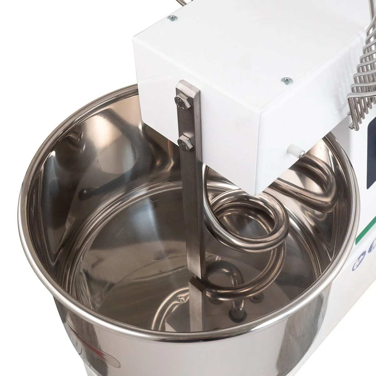 Spiral-Teigknetmaschine PROFI 22 Liter 230V mit Rollen - fester Kopf - Image 4