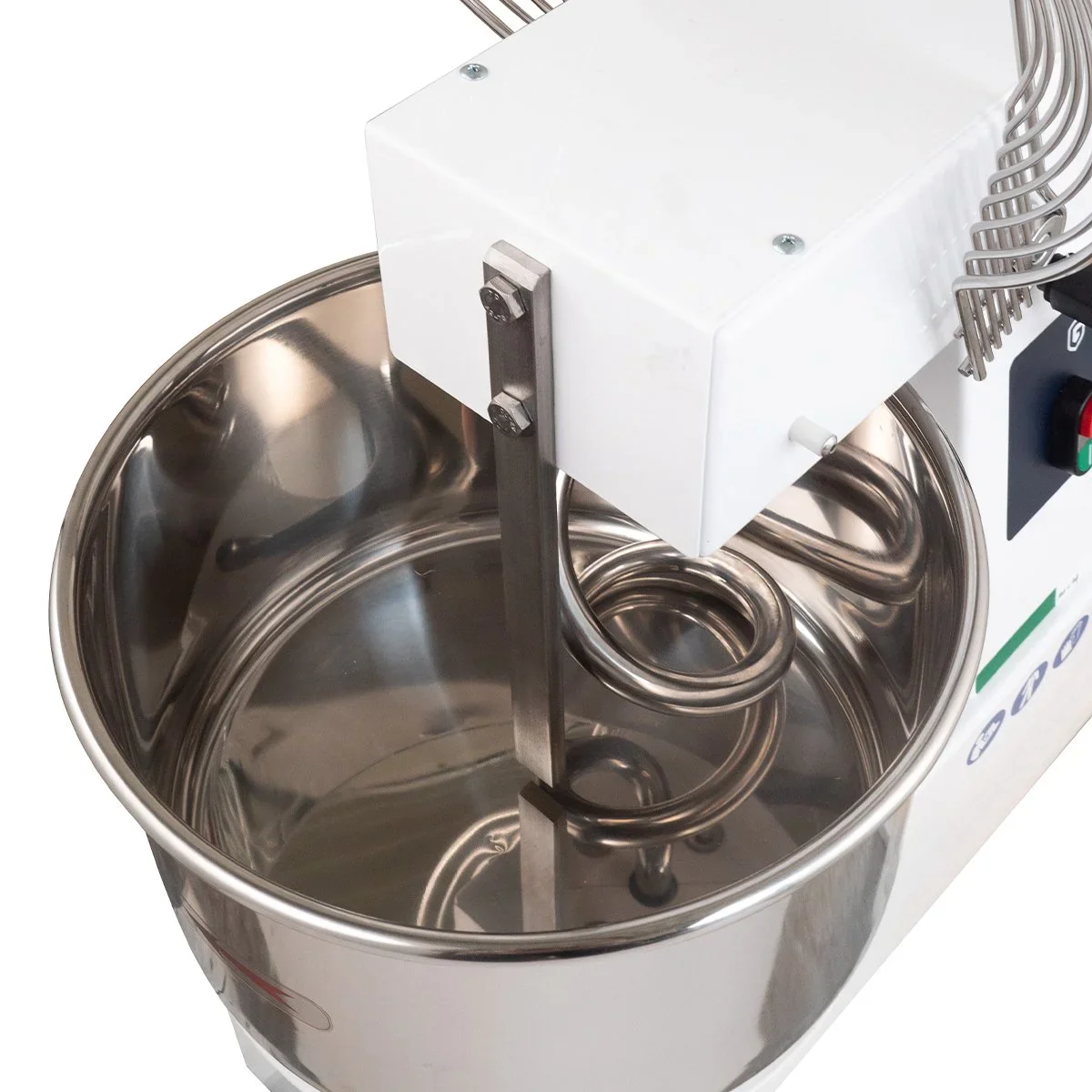 Spiral-Teigknetmaschine PROFI 33 Liter 230V mit Rollen - variabler Kopf - Image 7