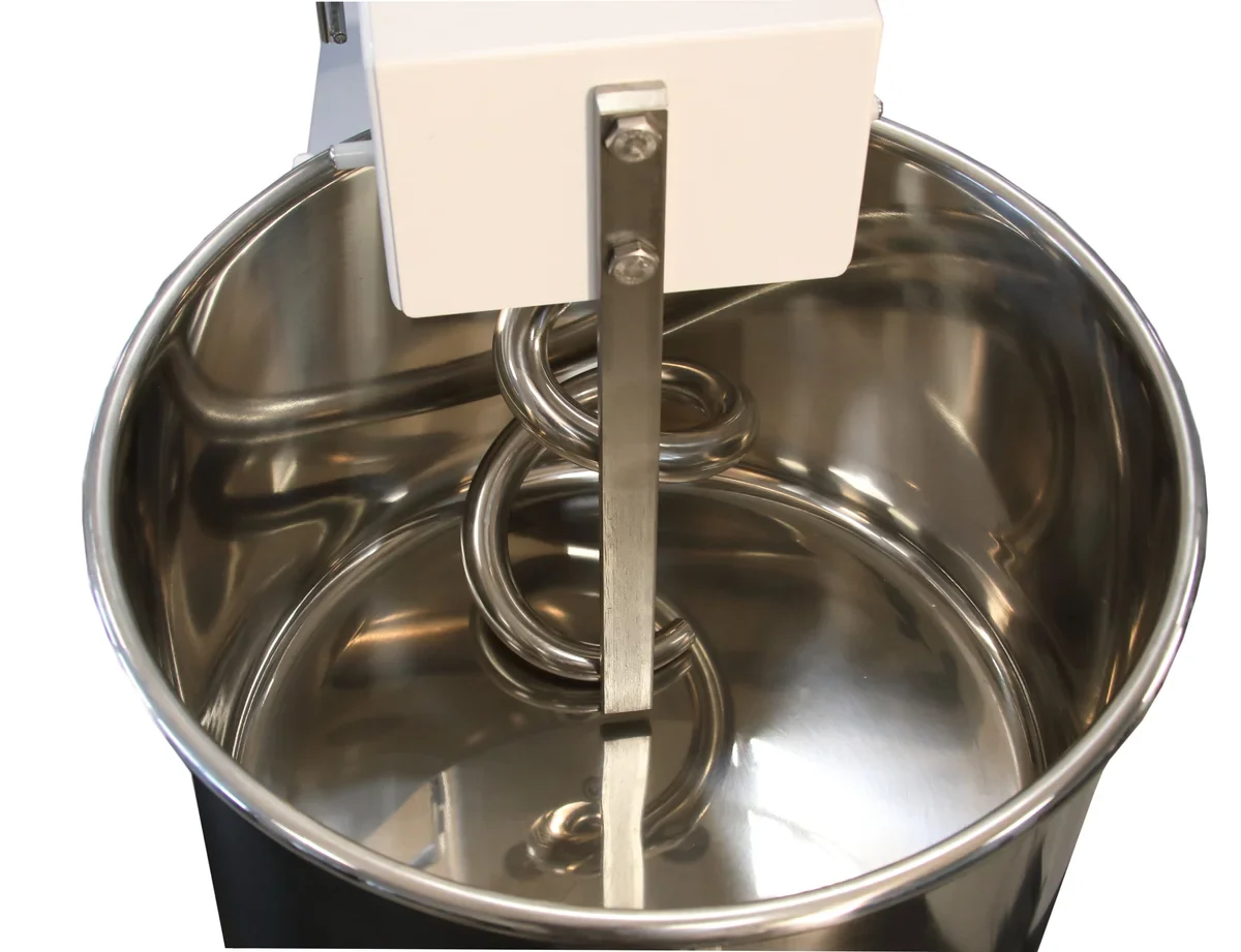 Spiral-Teigknetmaschine PROFI 33 Liter 400V mit Rollen - fester Kopf und 2 Geschwindigkeiten - Image 2