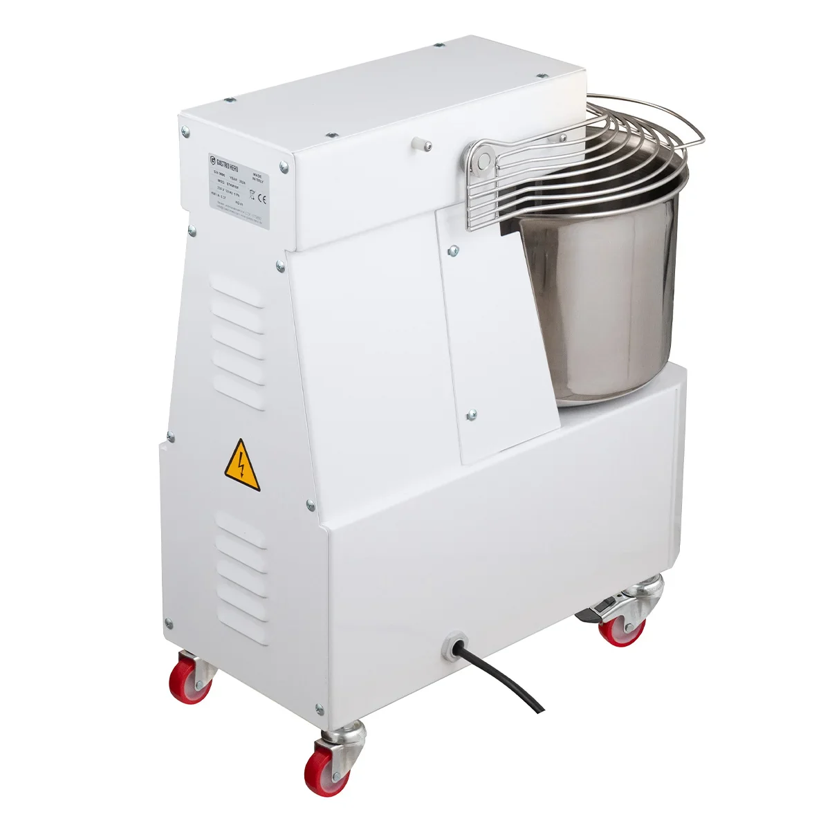 Spiral-Teigknetmaschine PROFI 42 Liter 230V mit Rollen - fester Kopf - Image 4