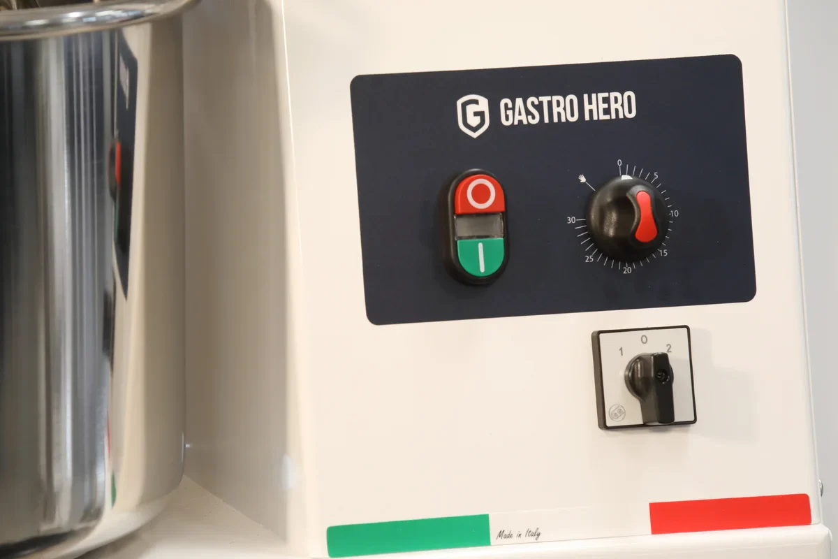 Spiral-Teigknetmaschine PROFI 42 Liter 400V mit Rollen - fester Kopf und 2 Geschwindigkeiten - Image 3