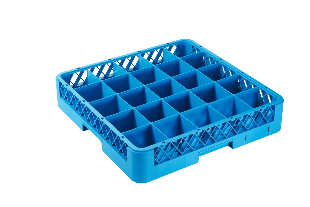 Spülkorb 500x500 mm 25 Fächer 89x89 mm, blau