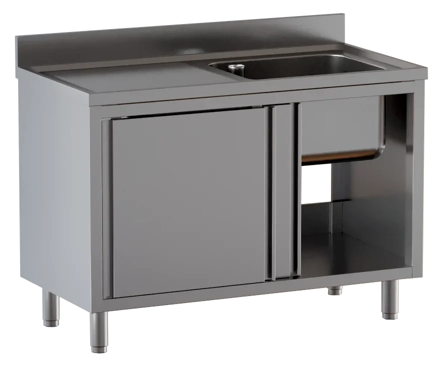 Spülschrank ECO 12x7 mit 1 Becken rechts