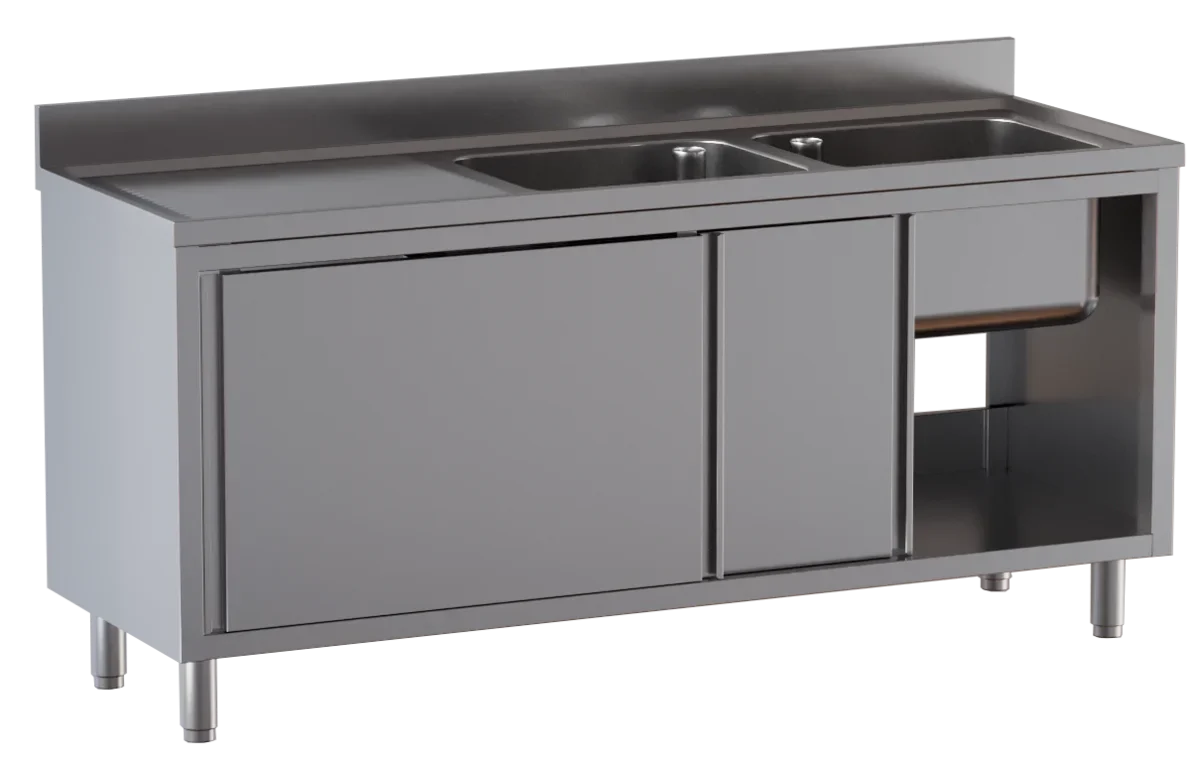 Spülschrank ECO 14x7 mit 2 Becken rechts