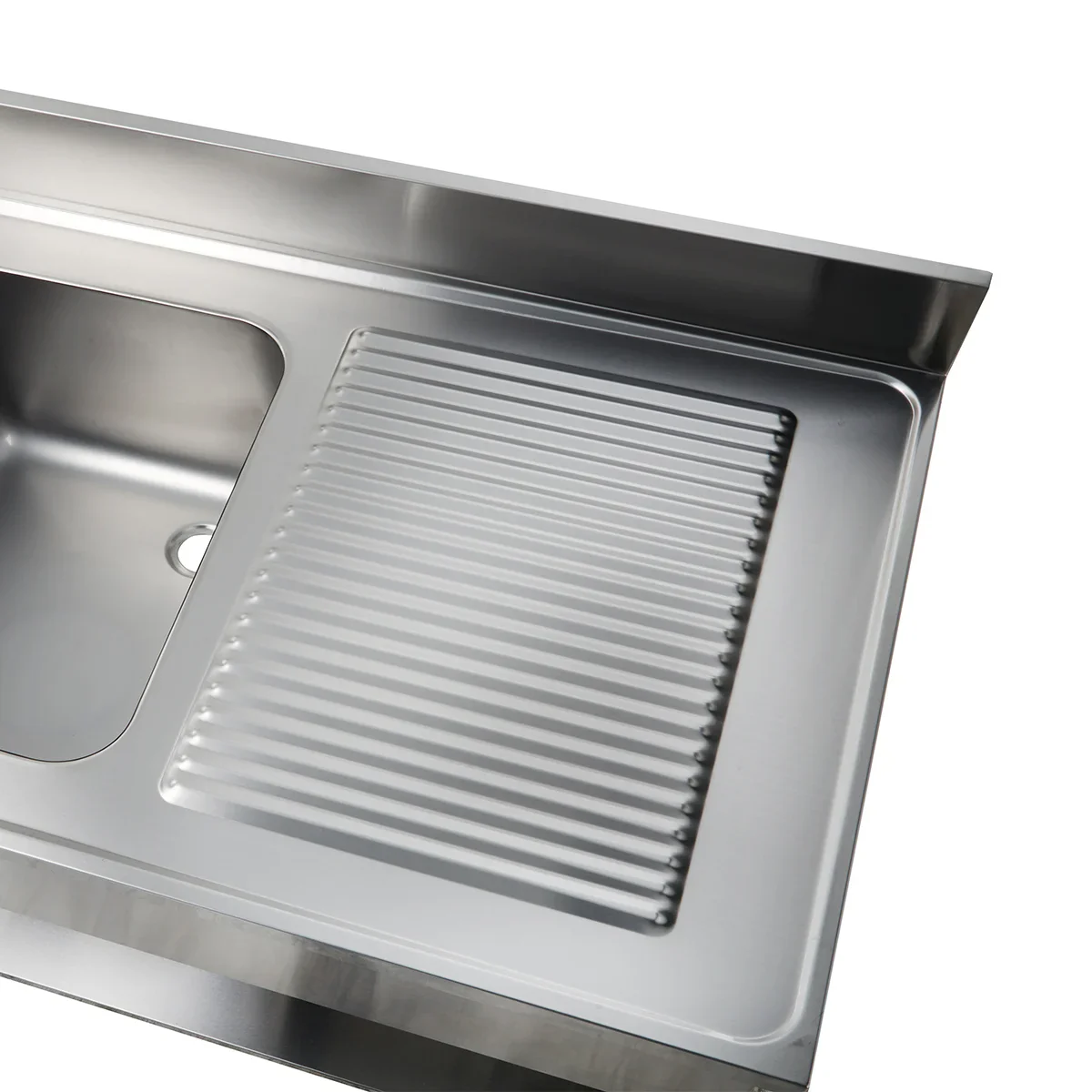 Spültisch Basic 12x6 mit 1 Becken links, Aufkantung und Grundboden - Image 4