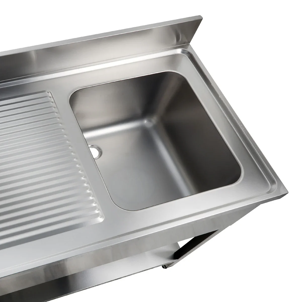 Spültisch Basic 12x6 mit 1 Becken rechts, Aufkantung und Grundboden - Image 3