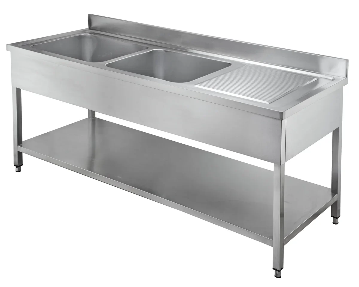 Spültisch Basic 16x6 mit 2 Becken links - Image 4