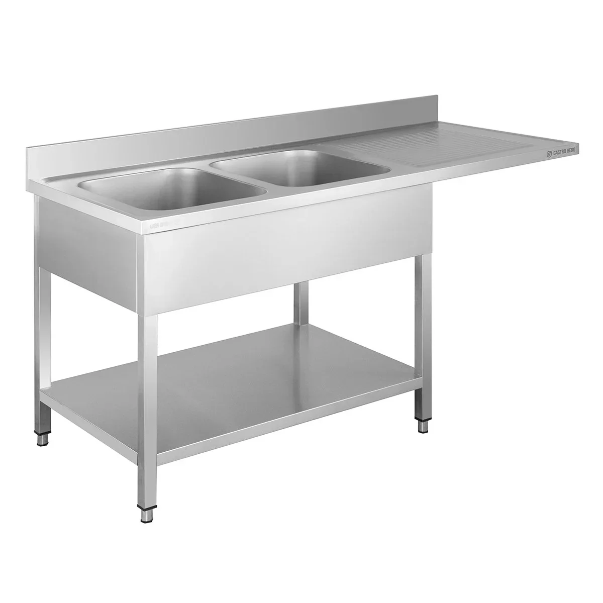 Spülzentrum Basic 16x6 mit 2 Becken links, Aufkantung und Grundboden - Image 5