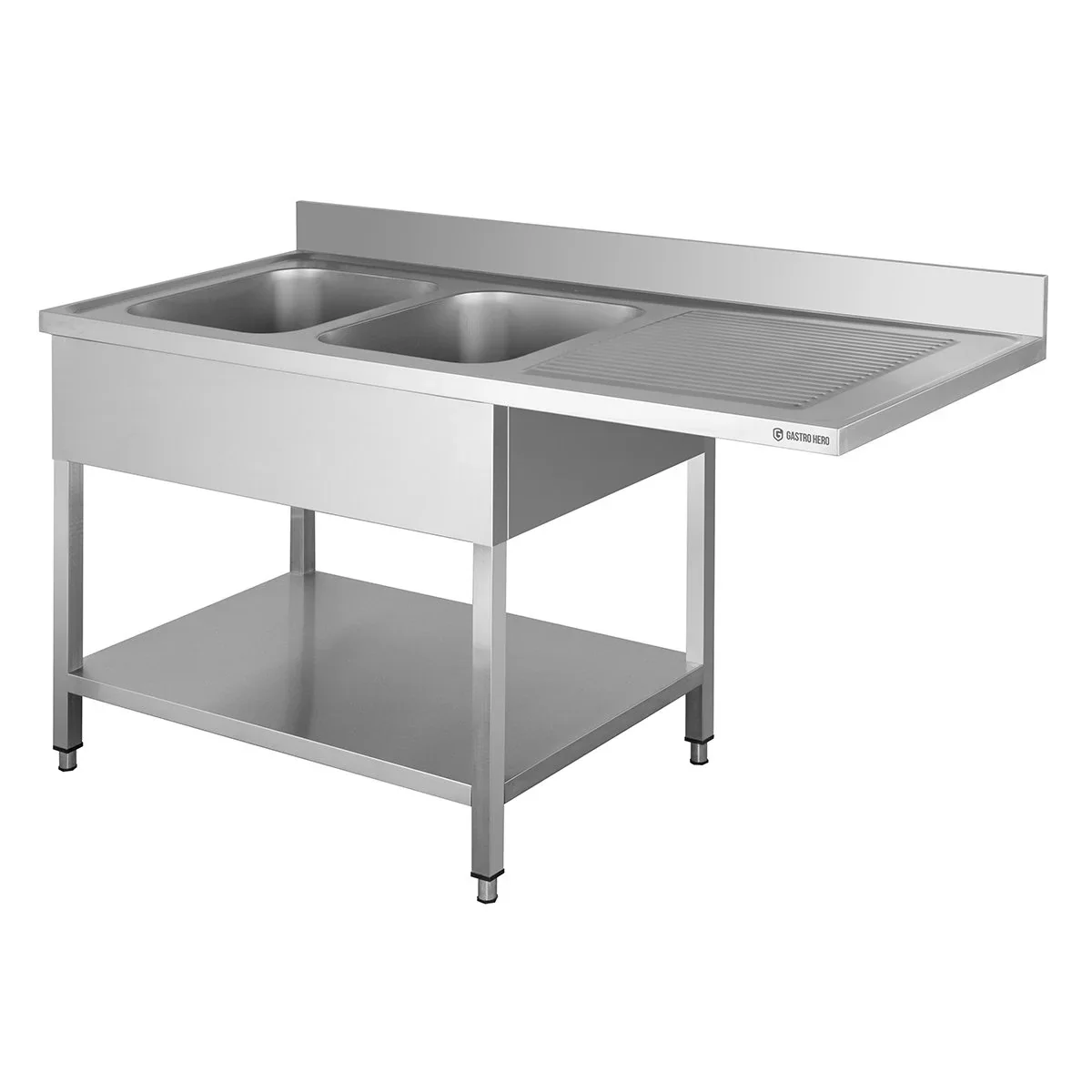 Spülzentrum Basic 16x7 mit 2 Becken links, Aufkantung und Grundboden - Image 6