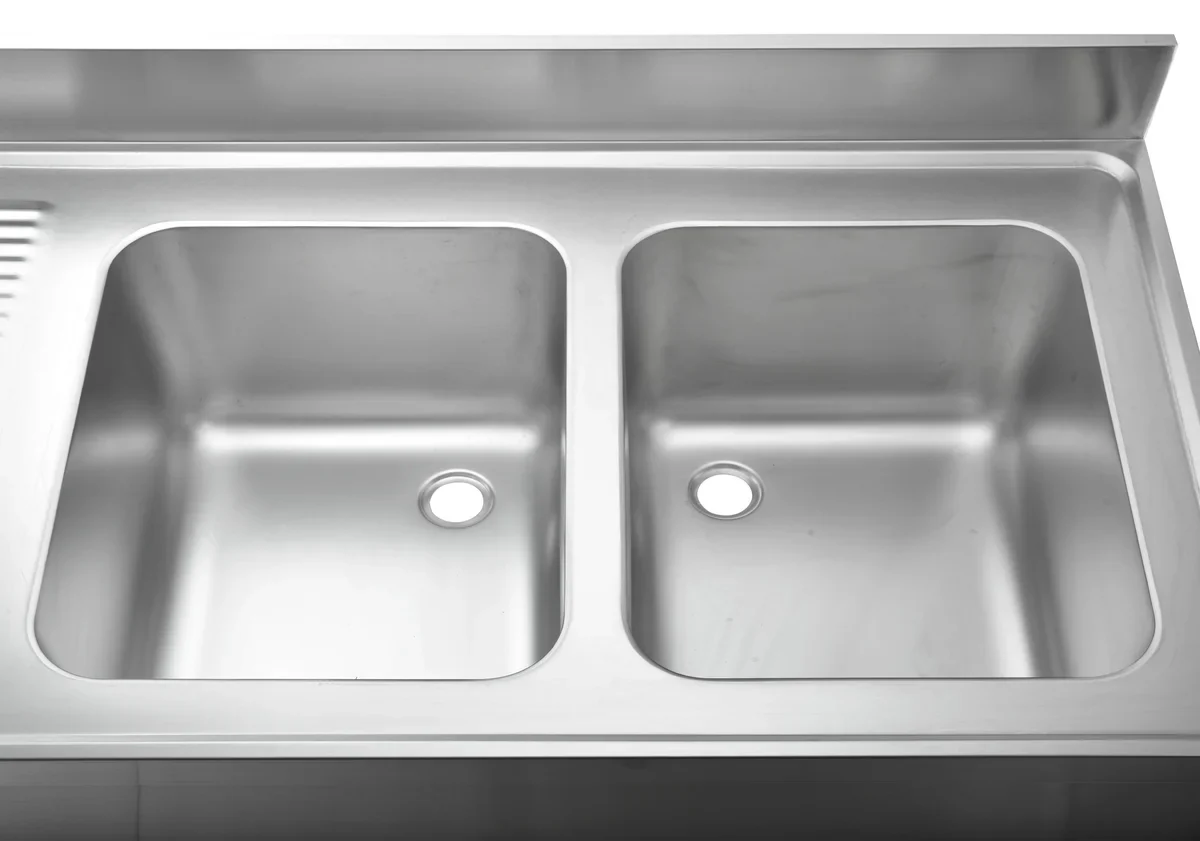 Spülzentrum Basic 16x7 mit 2 Becken rechts, Aufkantung und Grundboden - Image 3