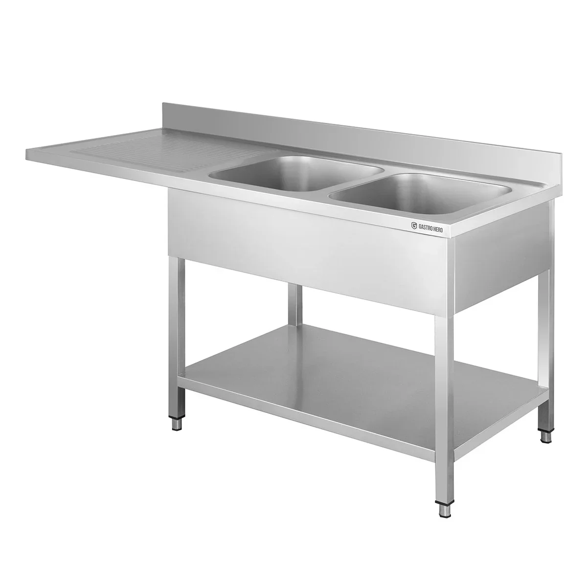 Spülzentrum Basic 16x7 mit 2 Becken rechts, Aufkantung und Grundboden - Image 5