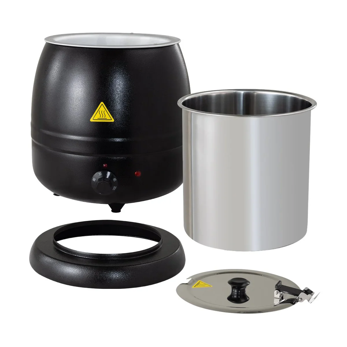 Suppentopf ECO schwarz, 10 Liter, bis 95 °C, herausnehmbarer Edelstahlbehälter - Image 2