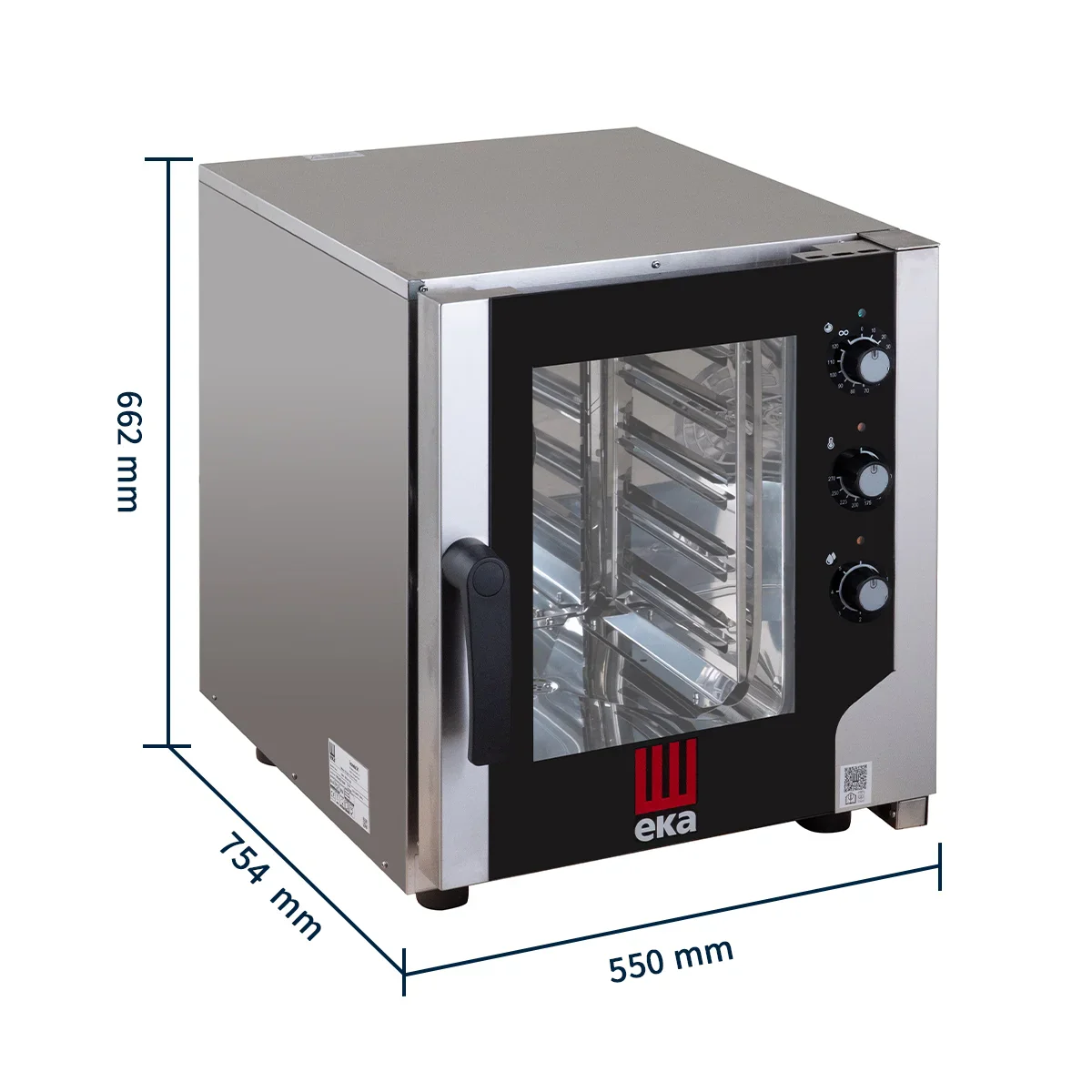 Tecnoeka Digitaler Elektro Kombi Ofen 5 x GN 2/3 mit Touchscreen und Dampffunktion - Image 12