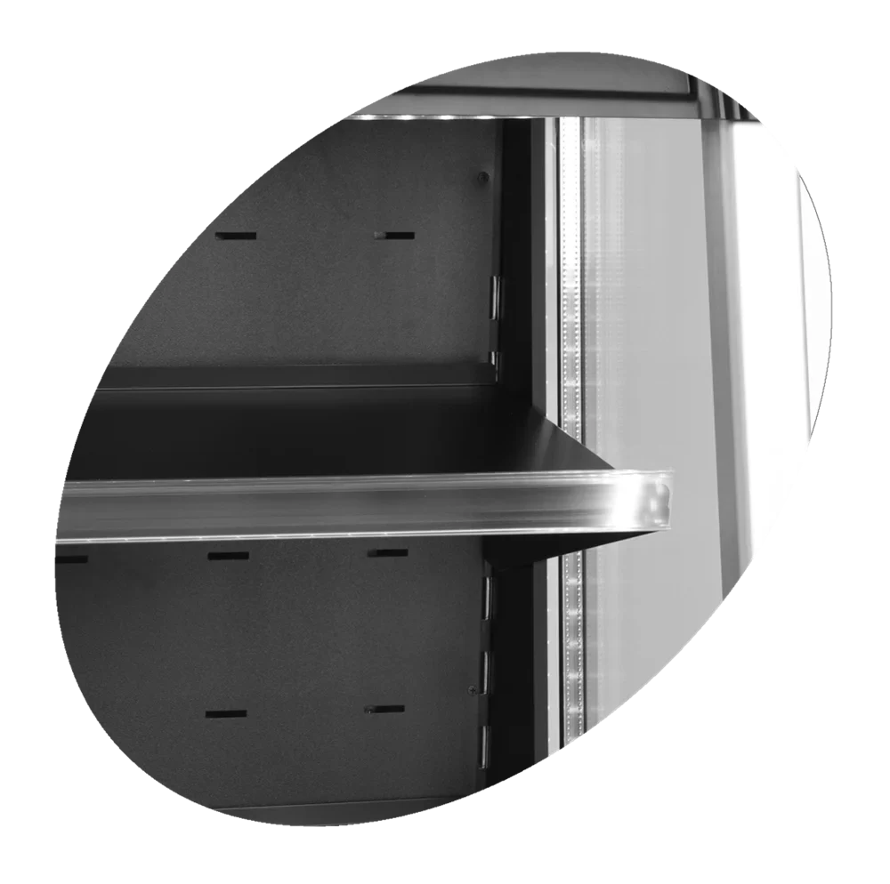 Tefcold Standkühlvitrine ODC60BLACK offen schwarz - Image 3